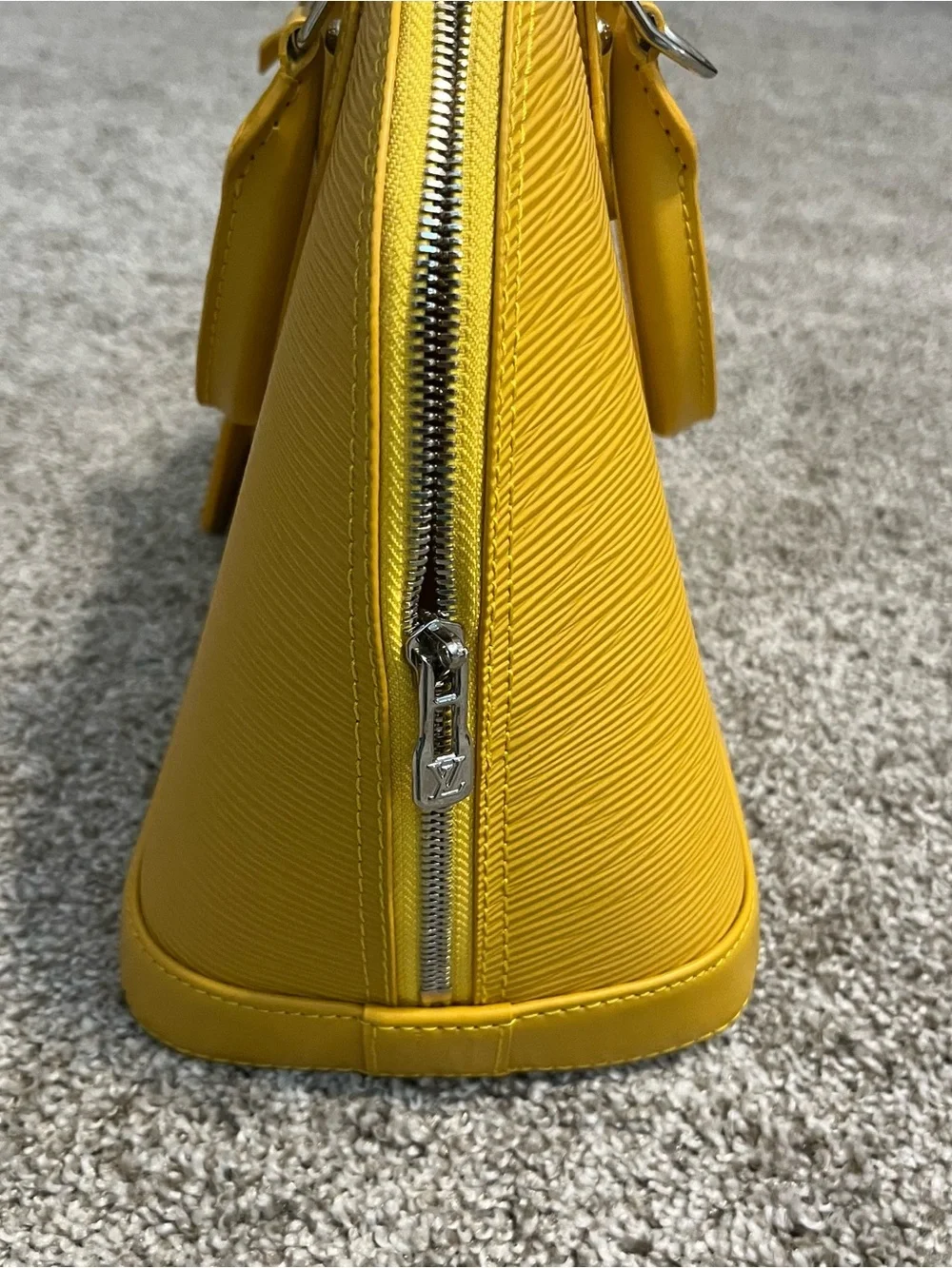 Yellow Structured Dome Satchel Handbag